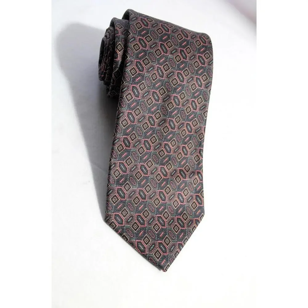 Vintage Damani Silk Necktie, 3.5 X 54 Inches, Short Length, Boys Tie